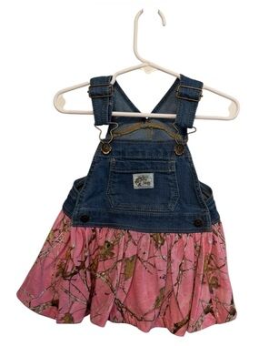 Bass Pro Shops Light Blue Denim Overalls with Brass Hardware